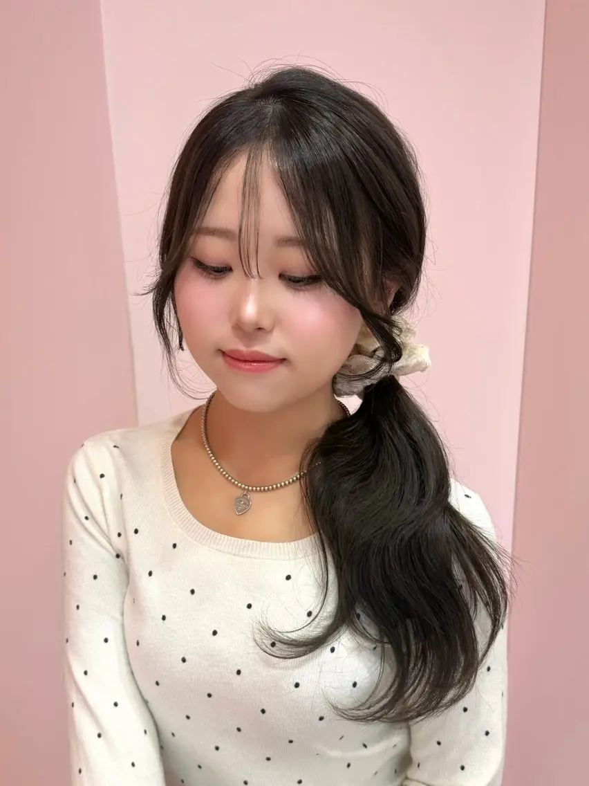 セミロング カラー ベージュカラー ブリーチ ブラウンカラー チョコレートブラウン 透明感カラー カット ヘアカラー 渋谷/韓国ヘア/ 顔まわり♡Ayakaのヘアスタイル