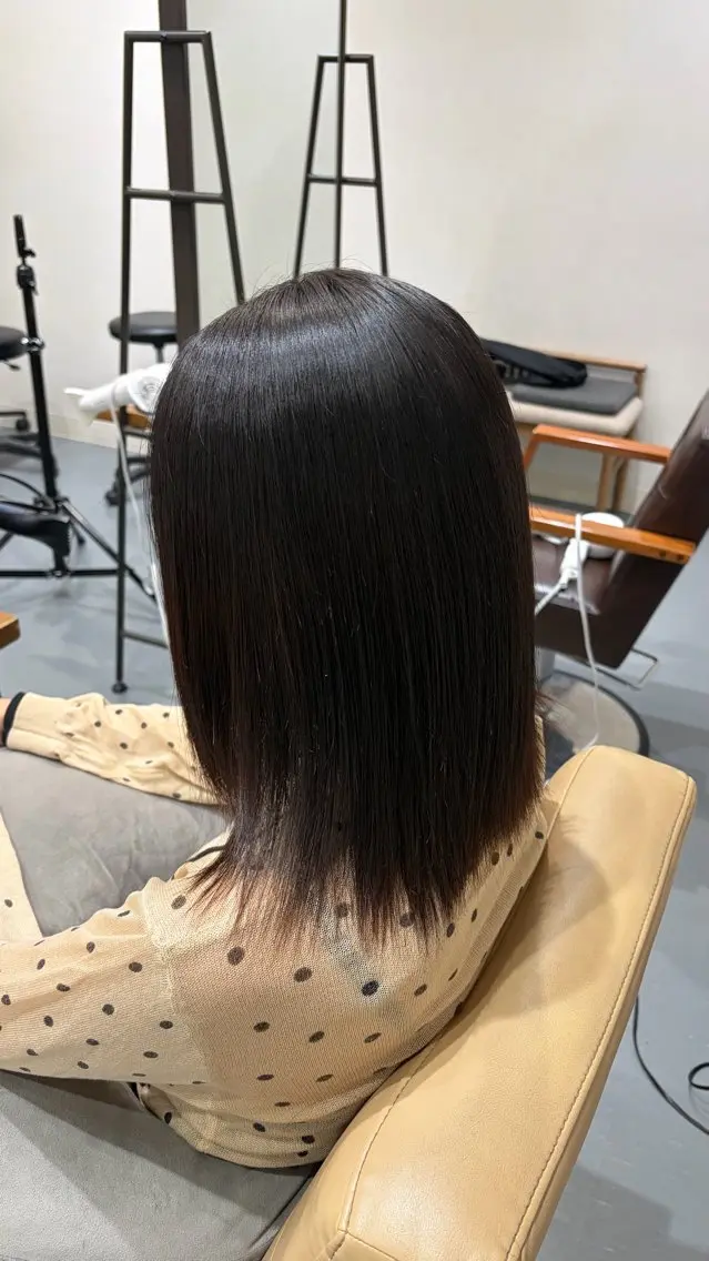 ミディアム 縮毛矯正 米澤 奈央のヘアスタイル