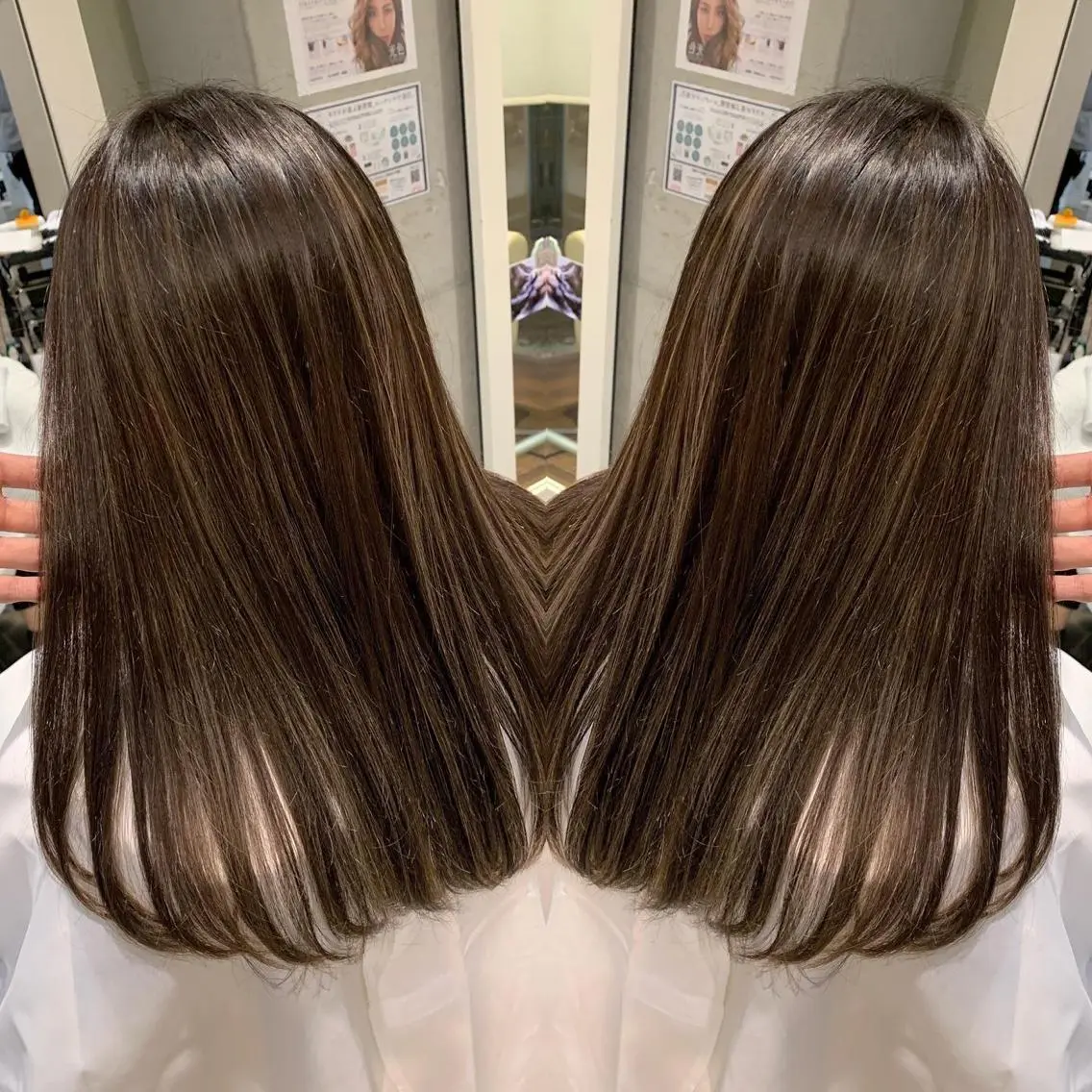 ロング カラー ハイライトカラー ハイライト 心斎橋なんば 大野竜輝のヘアスタイル