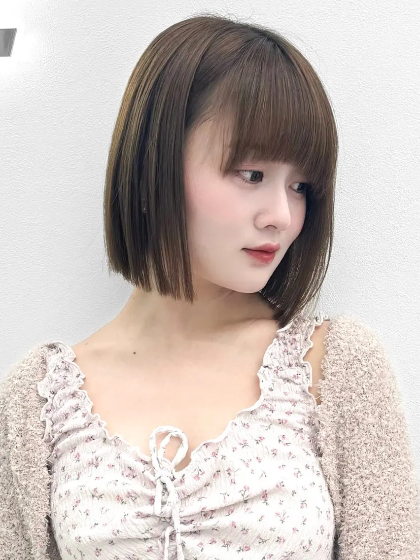 ショート カラー ヘアアレンジ カット トリートメント ヘアセット 縮毛矯正🤍 盛れるボブ/ひかりのヘアスタイル