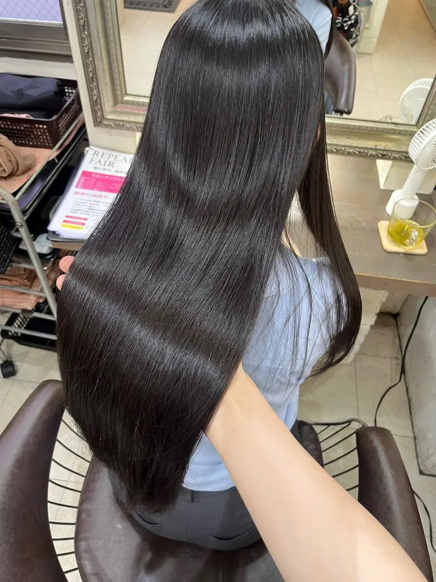 ロング 縮毛矯正 カット トリートメント 兒玉/艶カラー/ 髪のお悩み相談😌のヘアスタイル