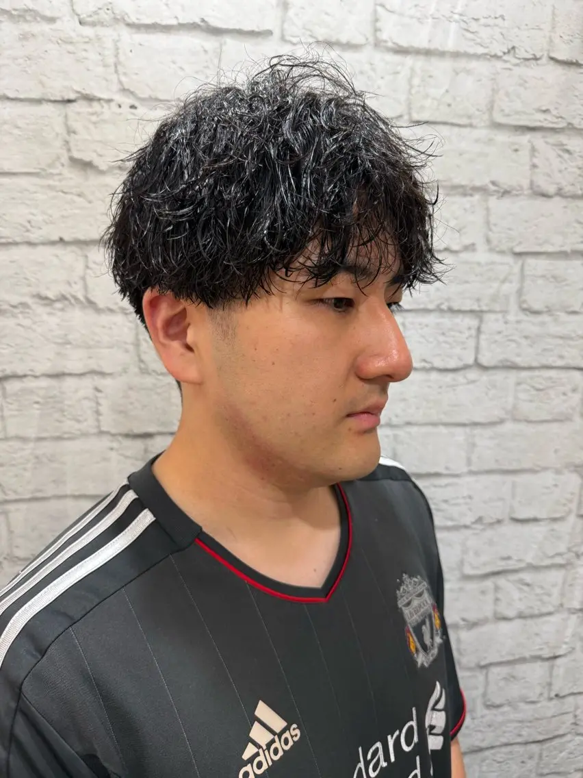 ショート パーマ カット 💈メンズカット 💈河野透和のヘアスタイル