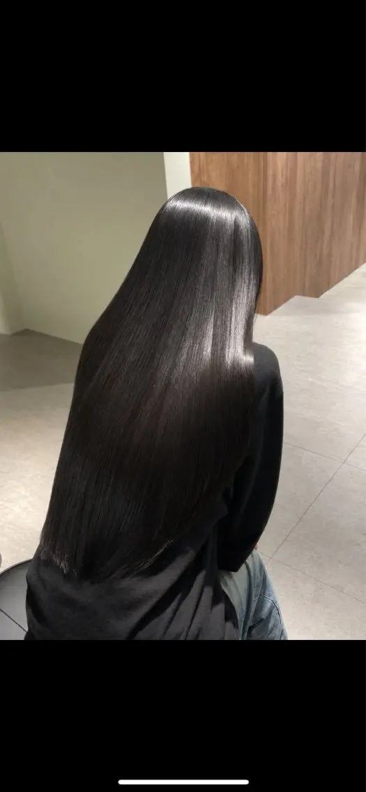 ロング カット ヘアカラー 縮毛矯正 トリートメント 髪質改善/縮毛矯正 クリヤマ　ヒシギのヘアスタイル