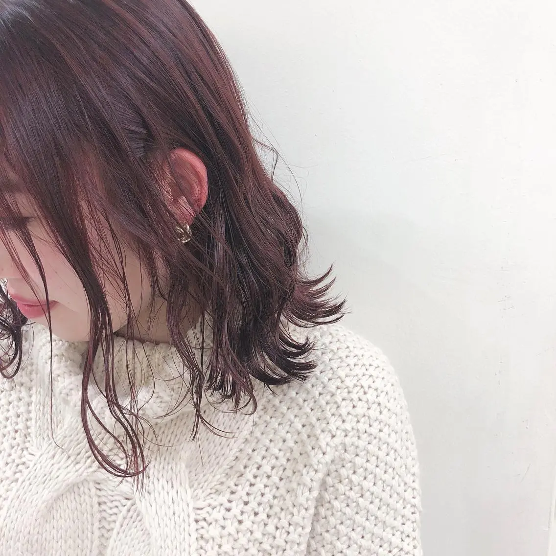 ミディアム カラー カット ボブ/パーマ 古家 佑真のヘアスタイル