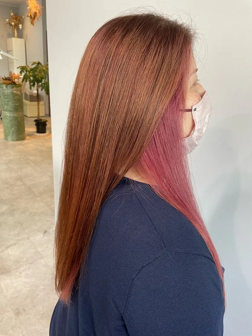 ロング ヘアカラー トリートメント 今雪 聡美のヘアスタイル