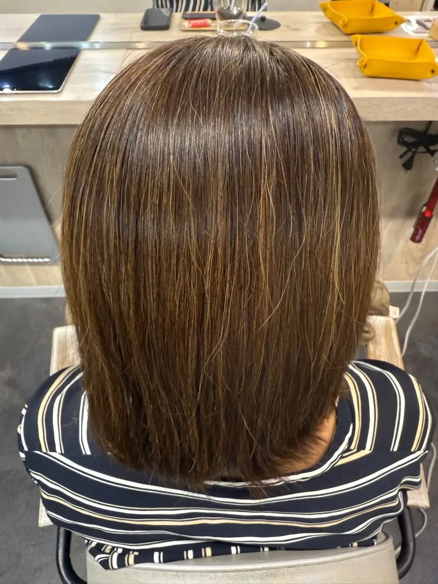 ミディアム ヘアカラー 吉野 可林のヘアスタイル