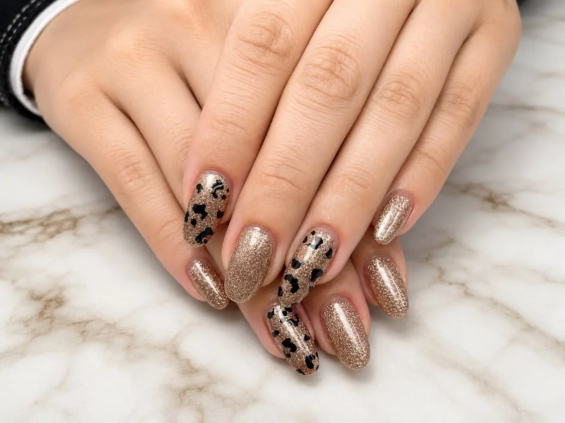 ネイル アートネイル ブラウン フラッシュネイル キラキラネイル Mamo nail ﾏﾓﾈｲﾙｴｲﾐｰのネイルデザイン