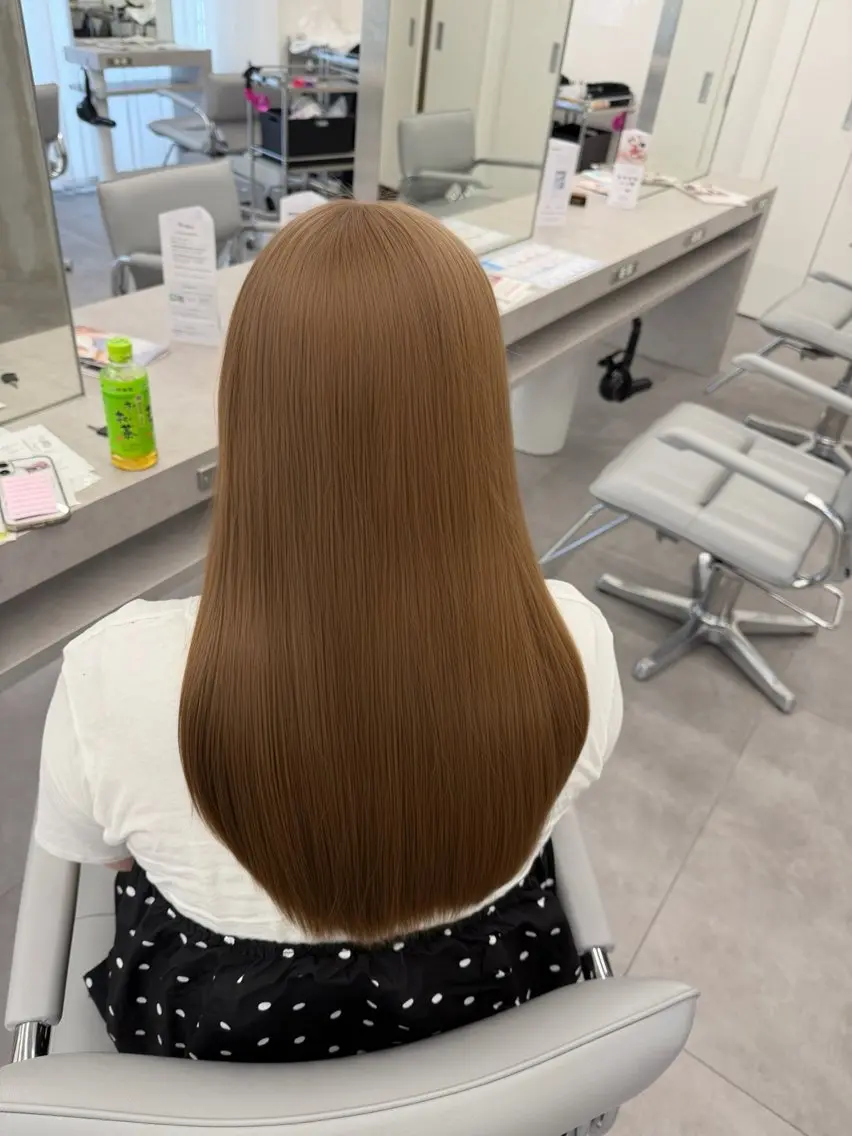 セミロング カラー ヘアカラー 🧸🎀ブリーチ ‪栄🎀🧸かのんのヘアスタイル