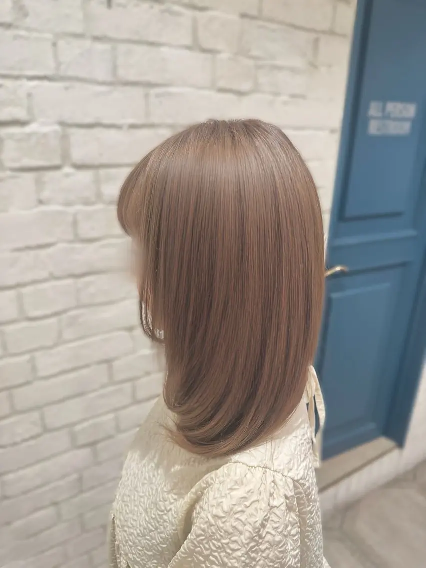 ミディアム カラー ヘアカラー トリートメント 堀江美容室 千晶のヘアスタイル