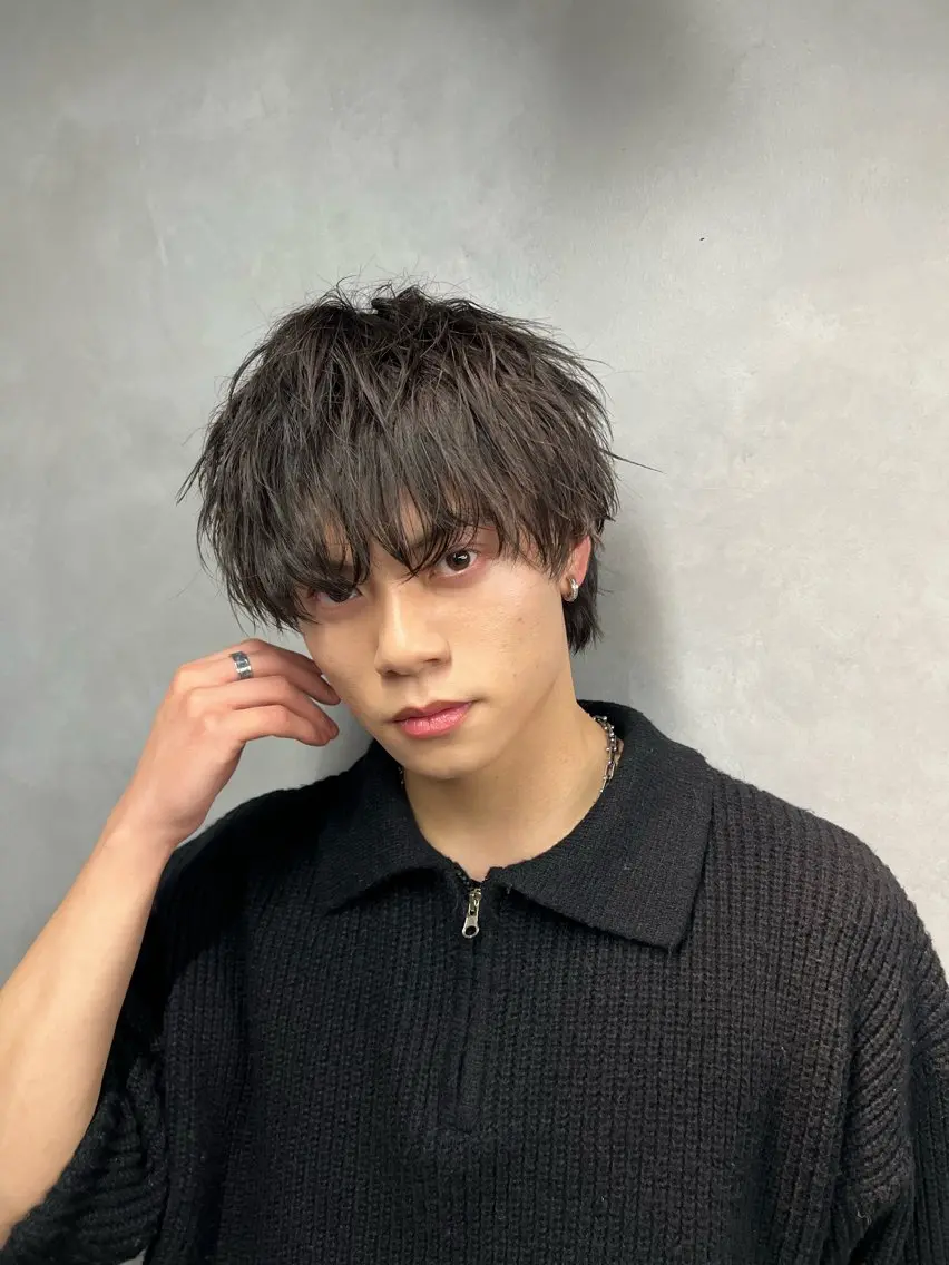 ショート パーマ メンズ カット パーマ TSUBASA/銀座 メンズお任せくださいのヘアスタイル