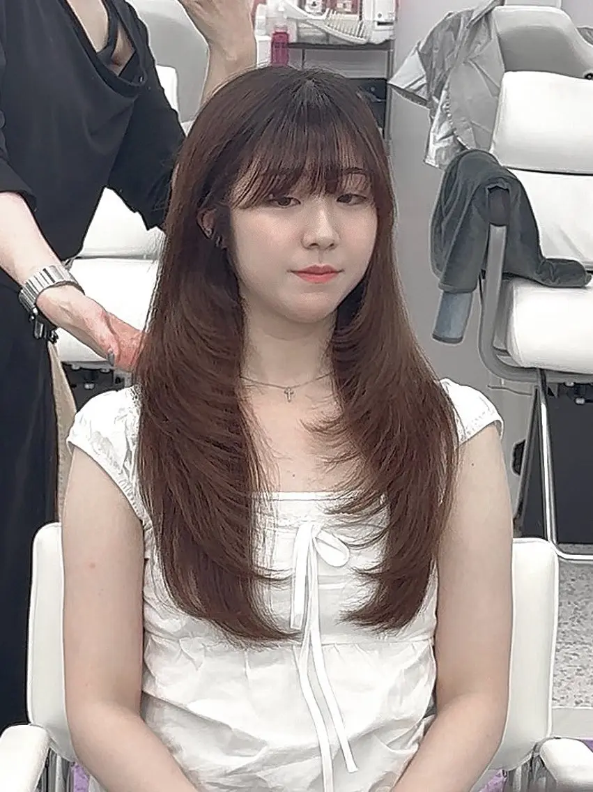 🇰🇷韓国レイヤーカット+AujuaTr💇🏻♀️【ザクザクレイヤー🇰🇷ハッシュ🐺プレミアムTr✨】の写真