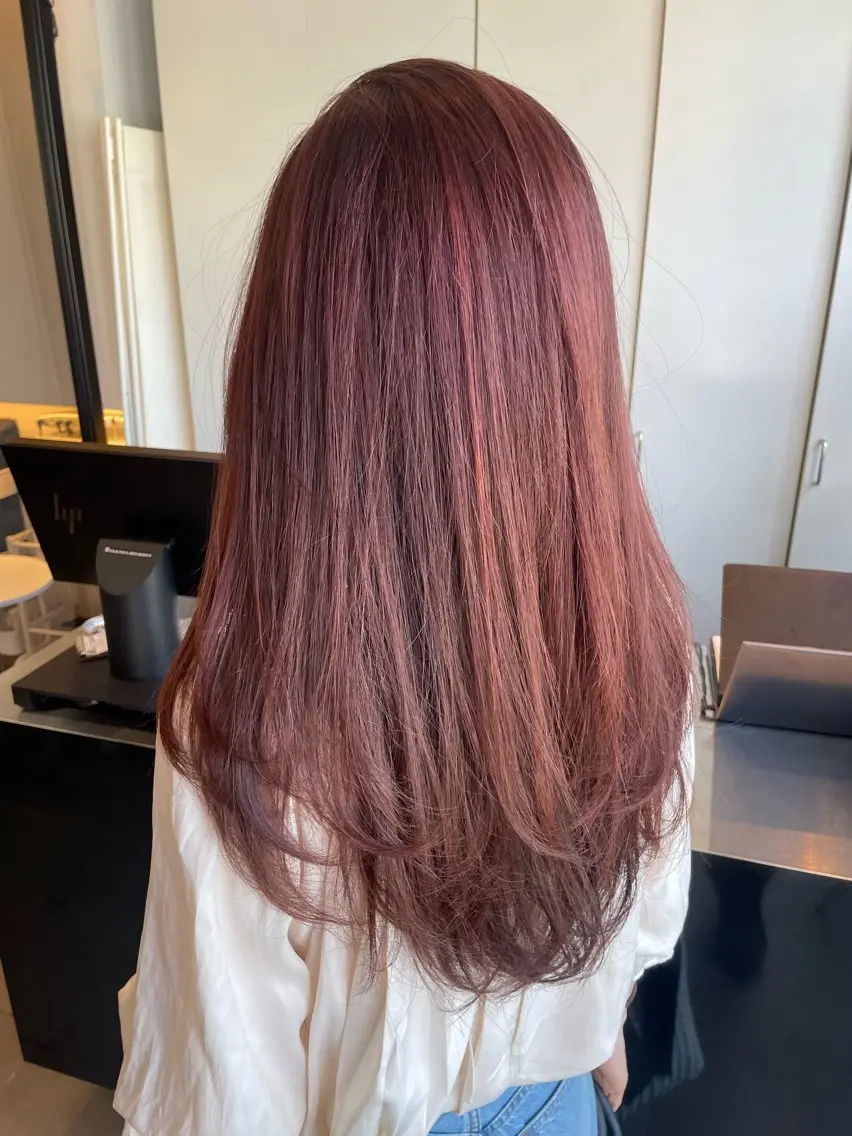 カラー サカウエ 透明感カラー🫧のヘアスタイル