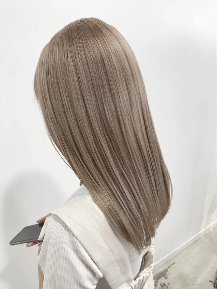 ロング カラー ヘアアレンジ ブリーチ 髪質改善 🍯傷ませないカラー 髪質改善🍯彪雅のヘアスタイル