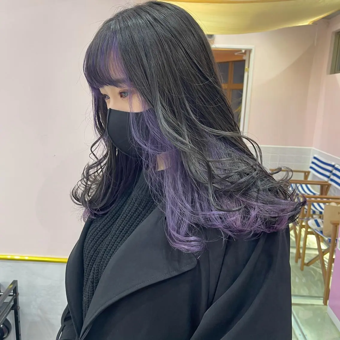 ロング カラー ヘアカラー トリートメント 店長 小池アキトのヘアスタイル