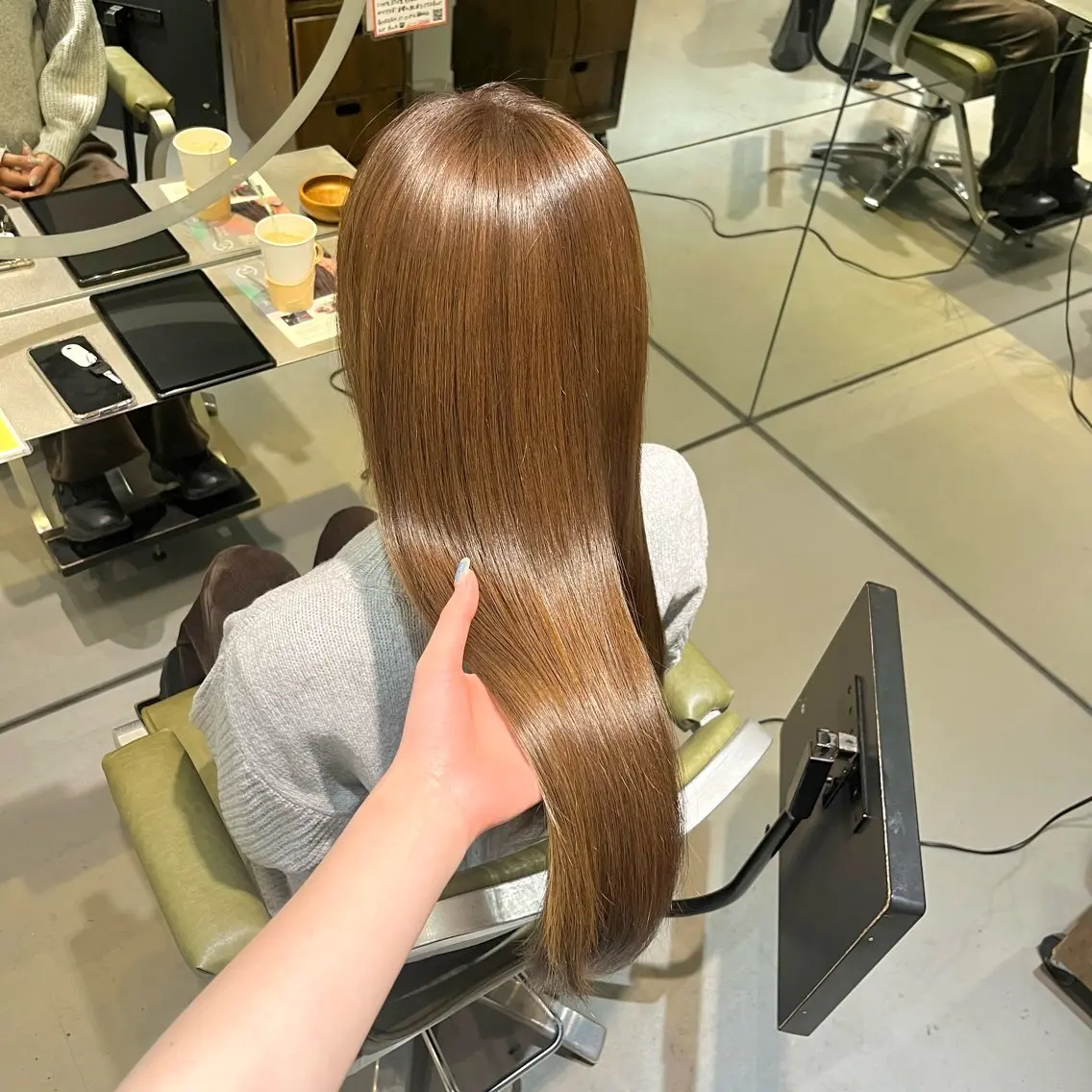 カラー ベージュカラー ブリーチ ブラウンカラー ヘアカラー トリートメント やまき さきねのヘアスタイル
