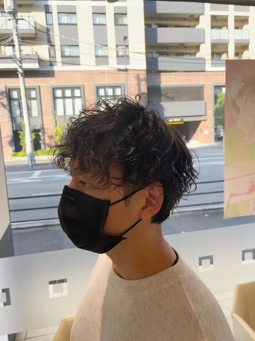 パーマ メンズ メンズパーマ スパイラルパーマ バレイヤージュ/ヘア アレンジ/shionのヘアスタイル
