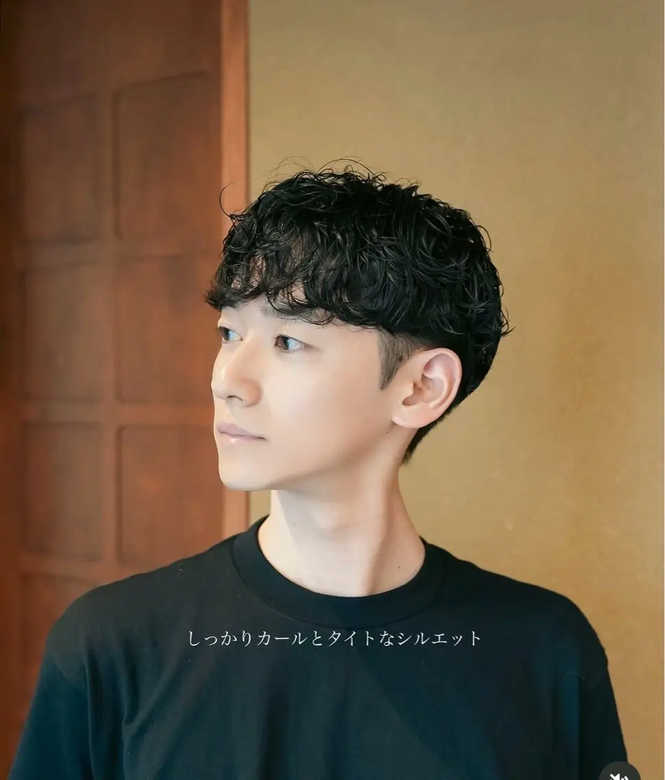 パーマ メンズ メンズショート タチカワユウキのヘアスタイル