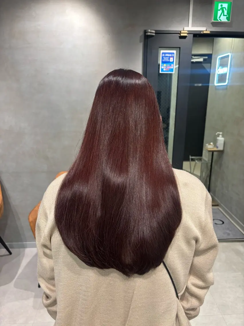 ロング カラー ヘアカラー トリートメント 艶カラー✨️縮毛矯正 ×耳ツボ💠mamiのヘアスタイル