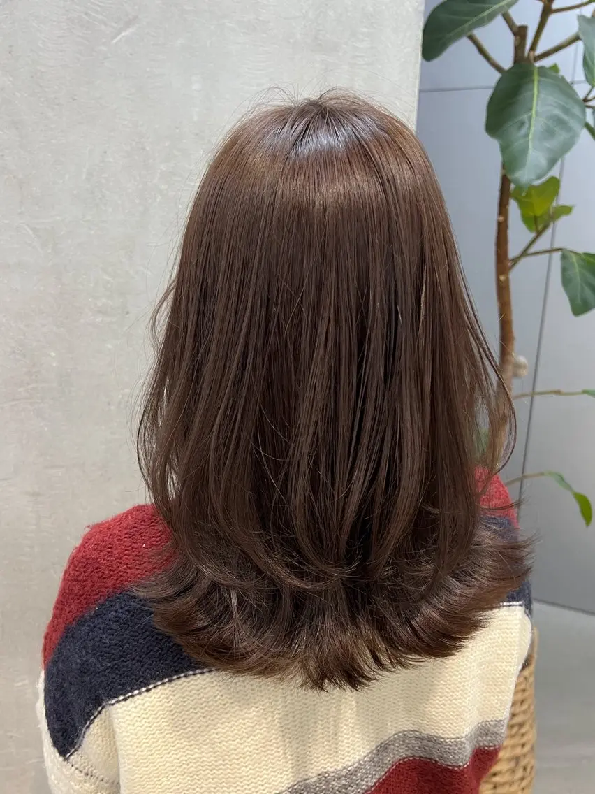 ミディアム カラー 谷町/Le'a /竹原しおなのヘアスタイル