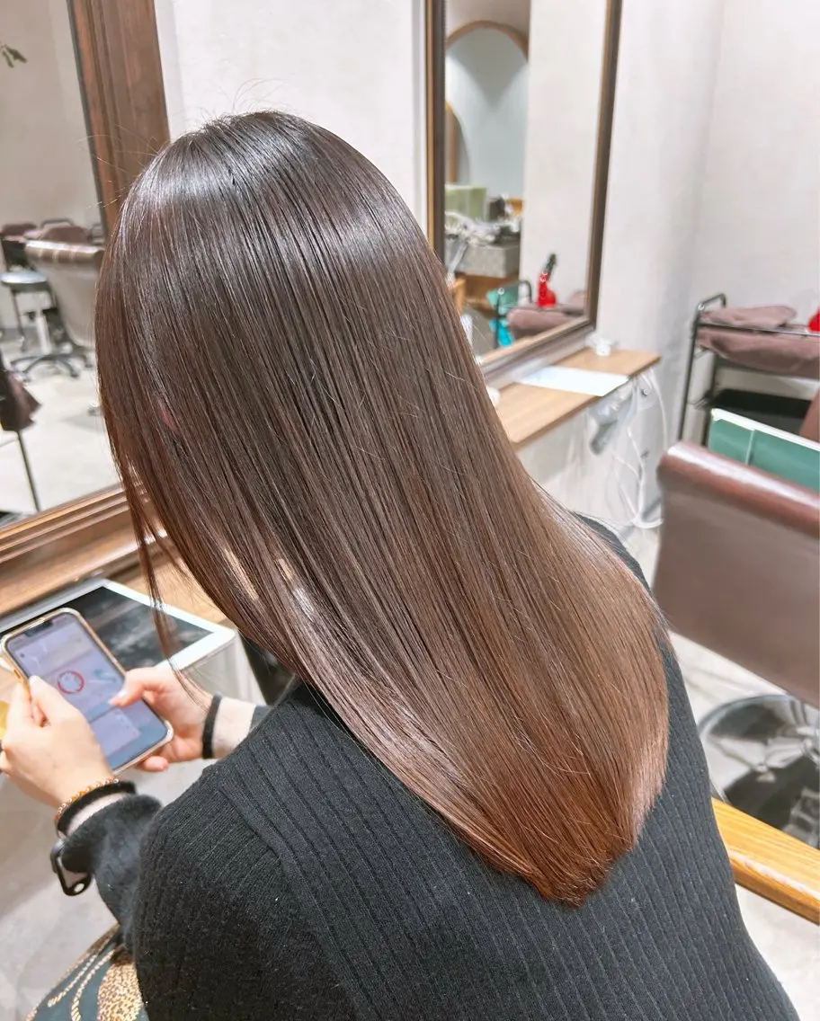 【ReFaファインバブルVEENA】Premium髪質改善TR+ケアカラー+カット ￥21300の写真
