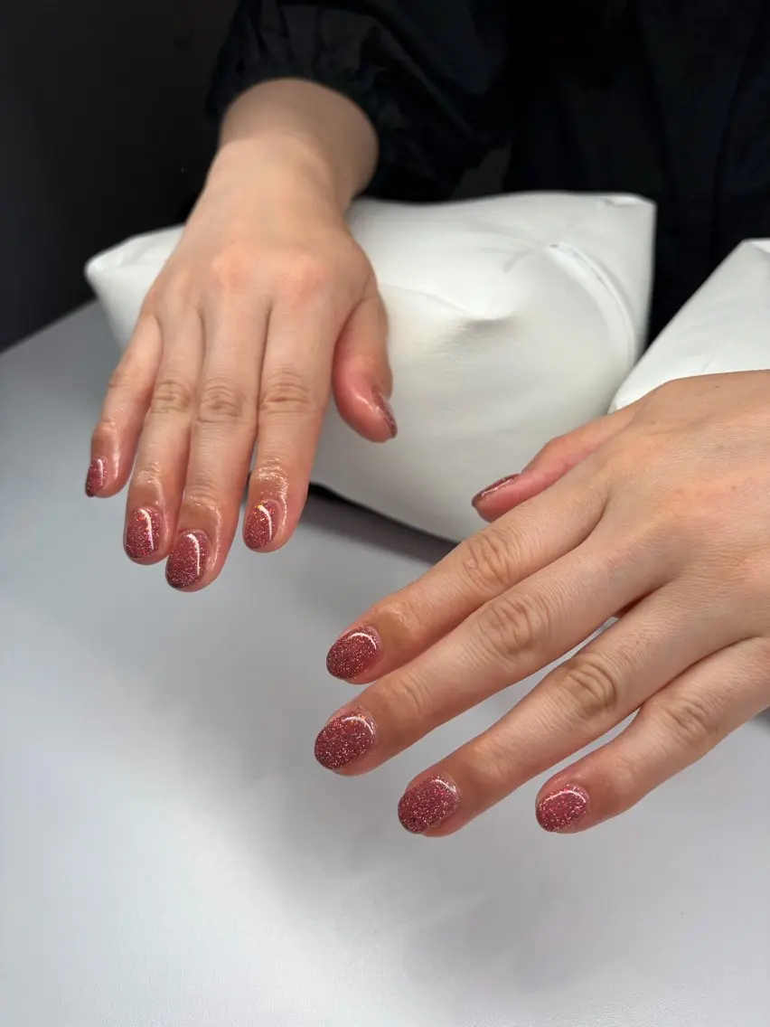 ネイル フラッシュネイル ラメ(グリッター) ハンドネイル eyelash& nailsalonMのネイルデザイン