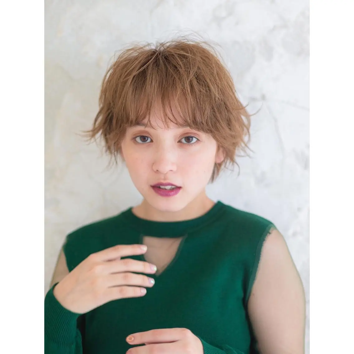 ショート パーマ カット パーマ トリートメント (スタイリスト)牧 好美のヘアスタイル