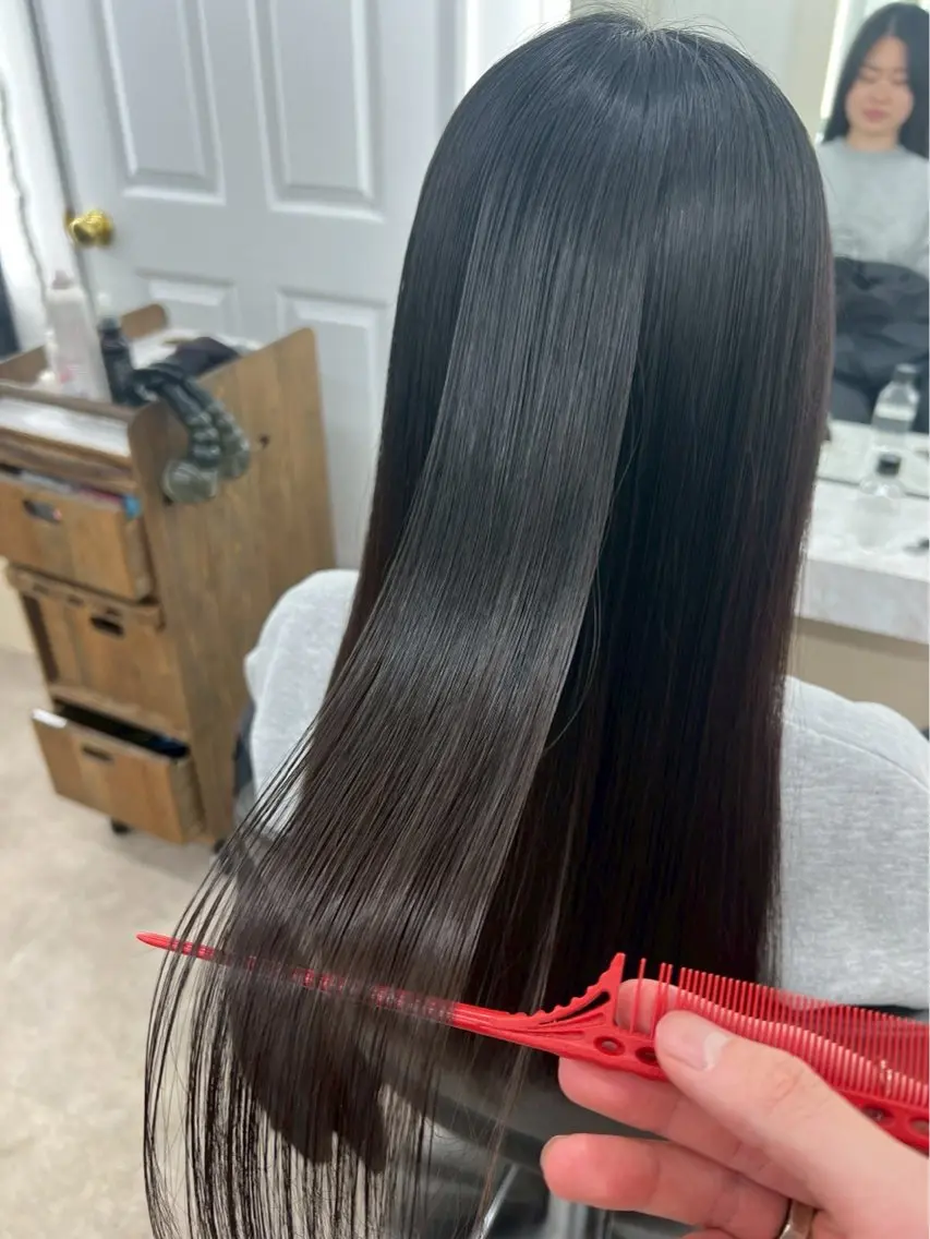 ロング 縮毛矯正 竹内 蓮のヘアスタイル