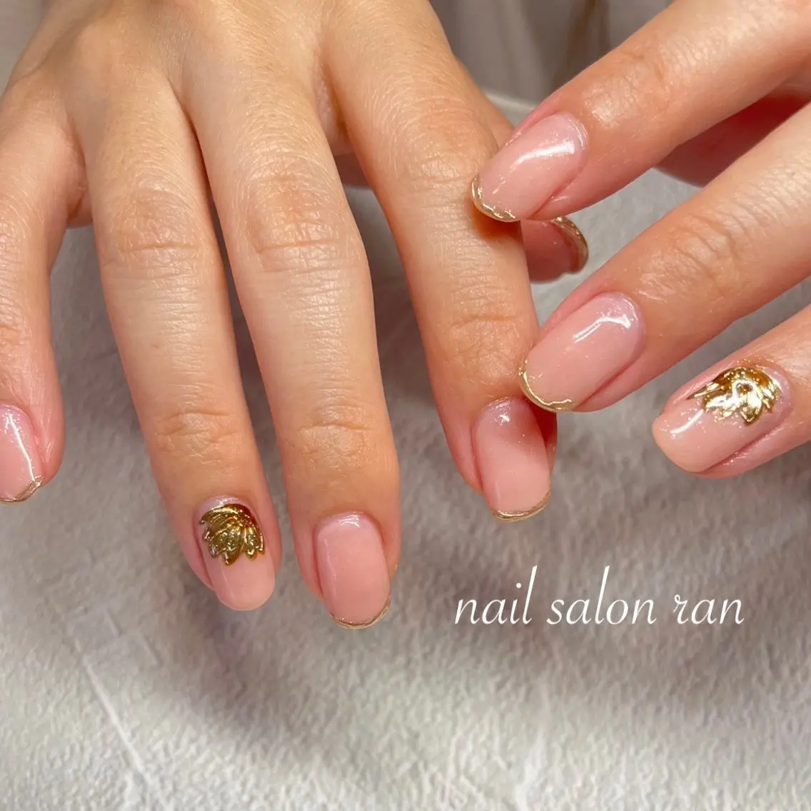 ネイル フレンチネイル ミラーネイル ハンドネイル ハンドケア nailsalon ranのネイルデザイン