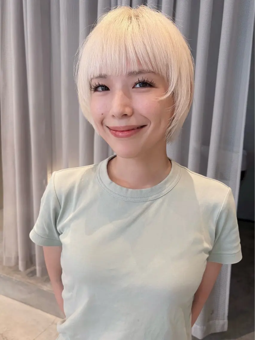 ショート ショートヘア mayu🤍 透明感カラーのヘアスタイル