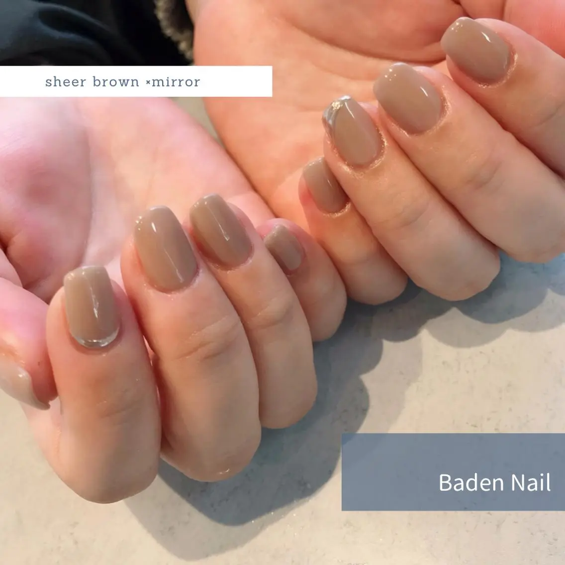 ネイル アートネイル ミラーネイル ワンカラーネイル ハンドネイル Baden Nail ﾊﾞ-ﾃﾞﾝ ﾈｲﾙのネイルデザイン