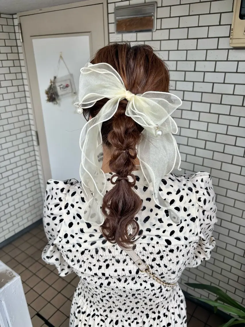 ヘアアレンジ ハーフアップ ヘアセット 🌺ヘアメイク SYOKA🌺のヘアスタイル