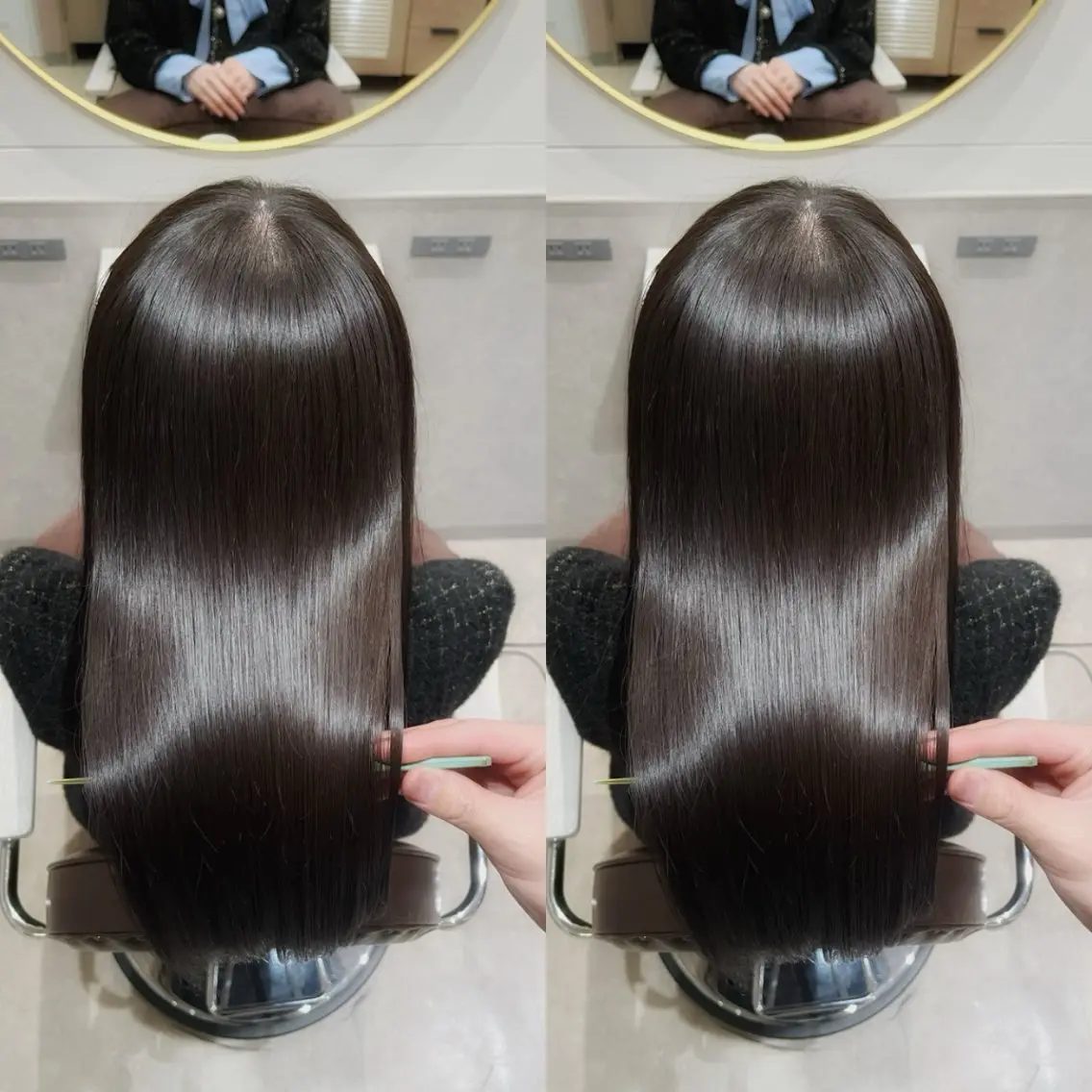 セミロング カット 縮毛矯正 トリートメント 銀座⭐️髪質改善⭐️ 平中 留生のヘアスタイル