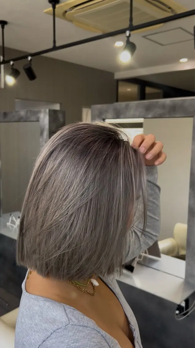 ミディアム カラー ヘアカラー 中村 時成のヘアスタイル
