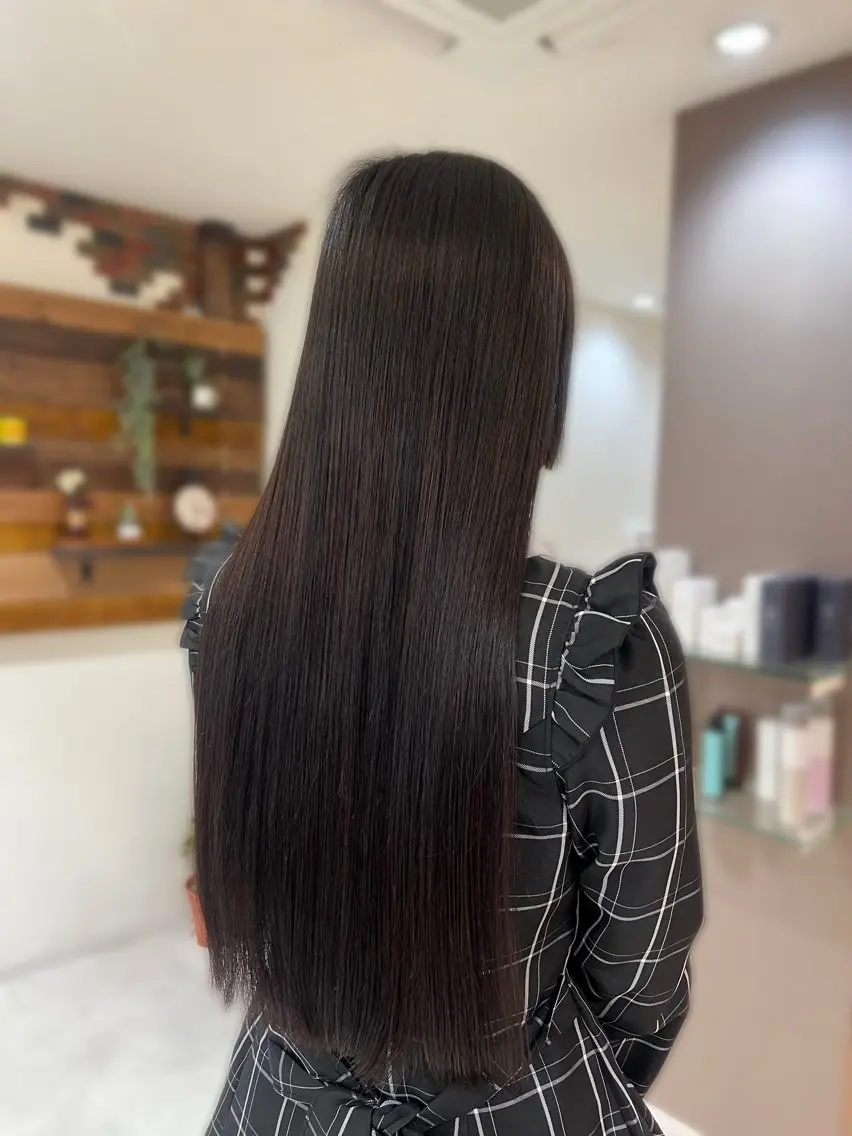 ロング 髪質改善 トリートメント 酸熱トリートメント 髪質改善メニュー 長井 美佐子のヘアスタイル