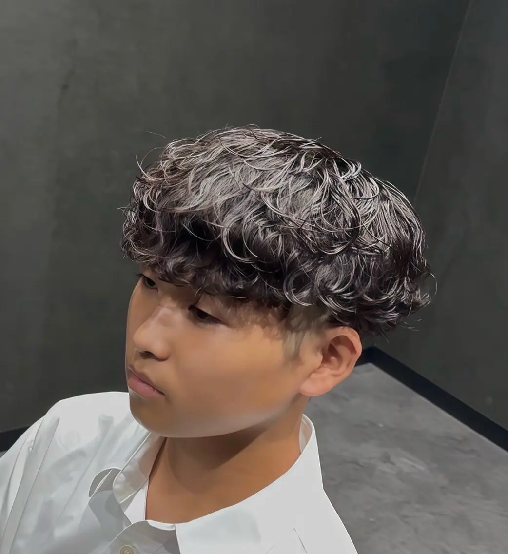 ミディアム パーマ メンズ HINA ちゃんのヘアスタイル