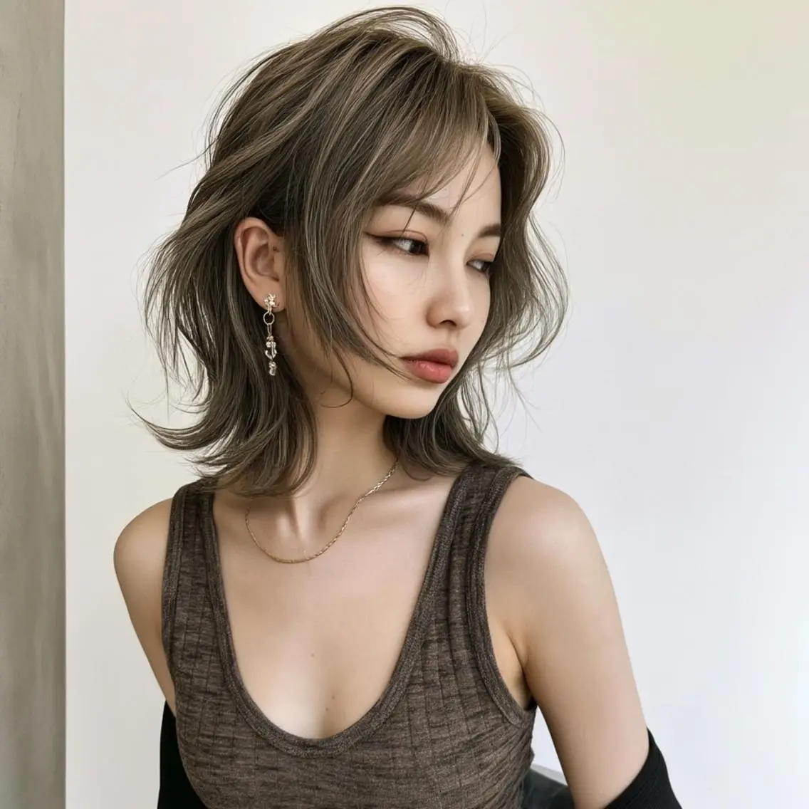 ミディアム カラー ヘアカラー ブリーチ／デザイン ubu🥷🏻のヘアスタイル