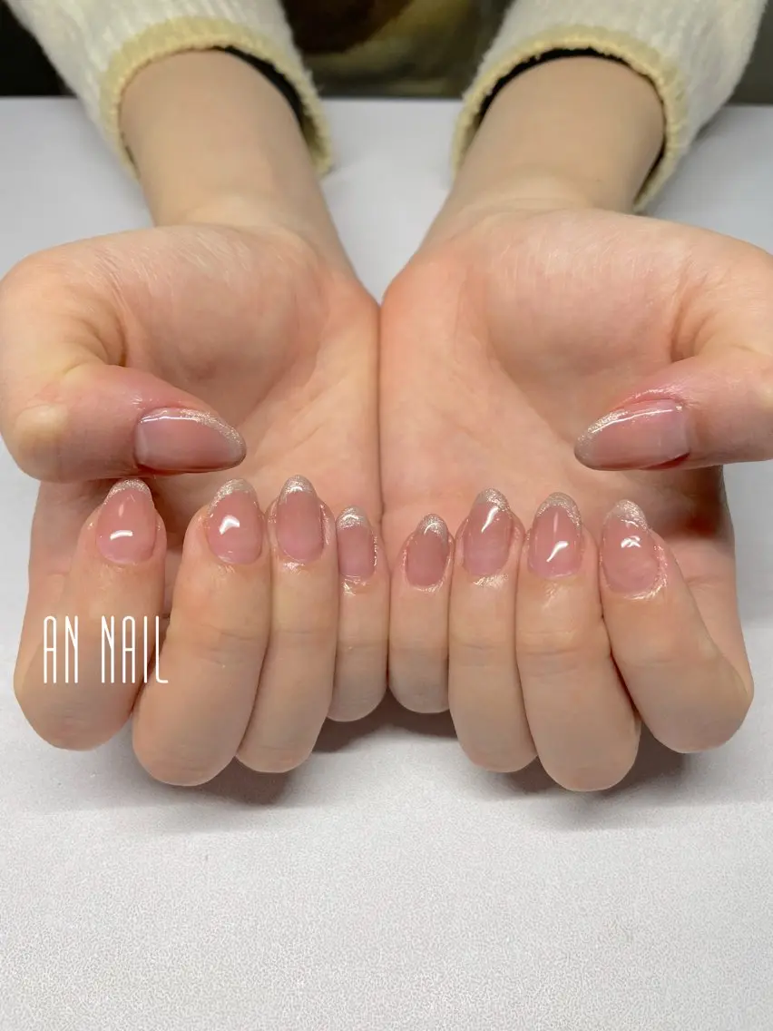 ネイル フレンチネイル マグネットネイル 持ち込み AN Nailのネイルデザイン