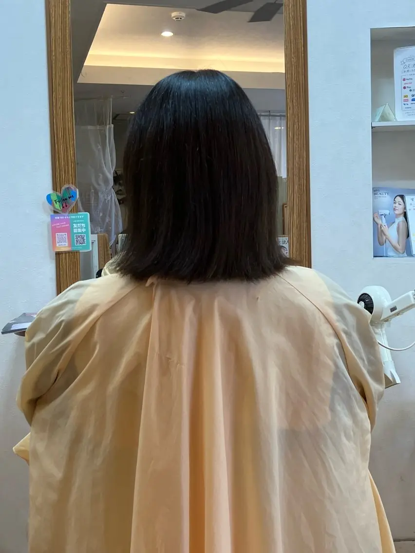 ミディアム 高畑駅×縮毛矯正 縮毛矯正×湯浅貴子のヘアスタイル