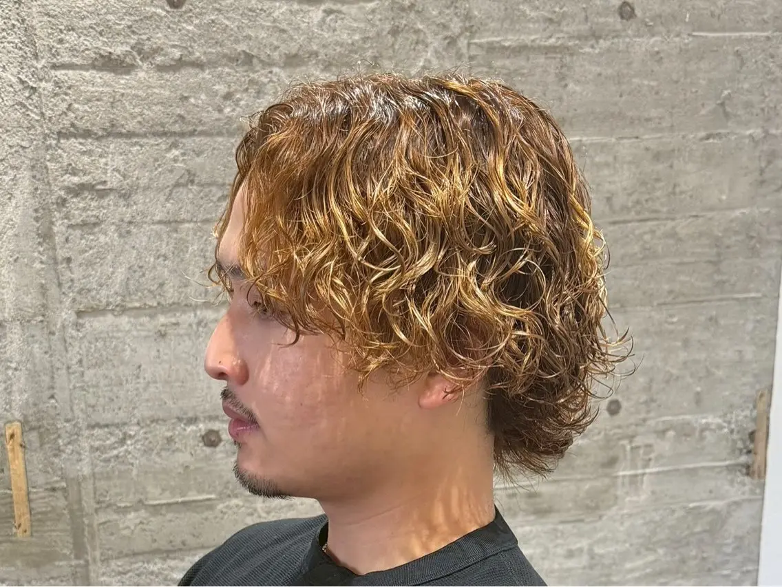 ショート カラー パーマ メンズ 朝ラクパーマ 【SENA】のヘアスタイル