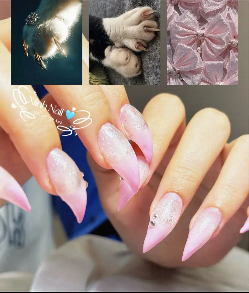 ネイル チークネイル 桜ネイル 長さ出し フットネイル ジェルネイル ハンドネイル XIINH NAIL SALONのネイルデザイン