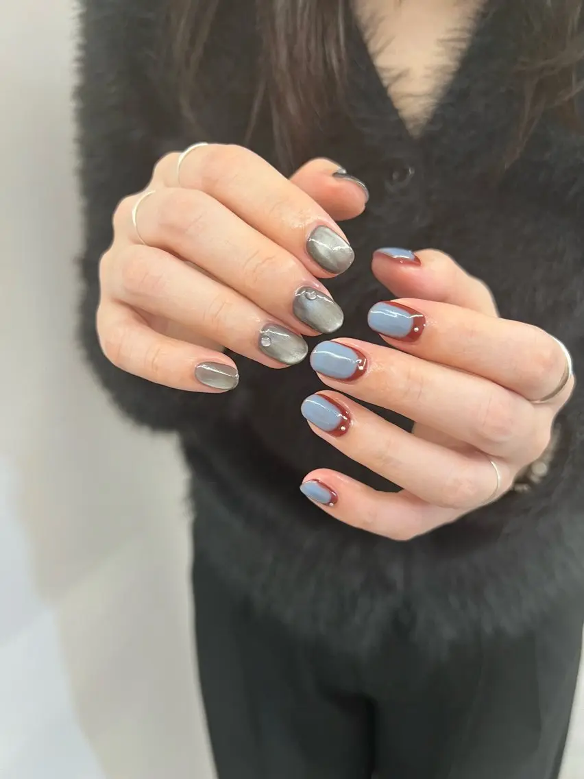 ネイル ジェルネイル 韓国ネイル マグネットネイル ニュアンスネイル パラジェル ハンドネイル ハンドケア Bana_ Nailのネイルデザイン