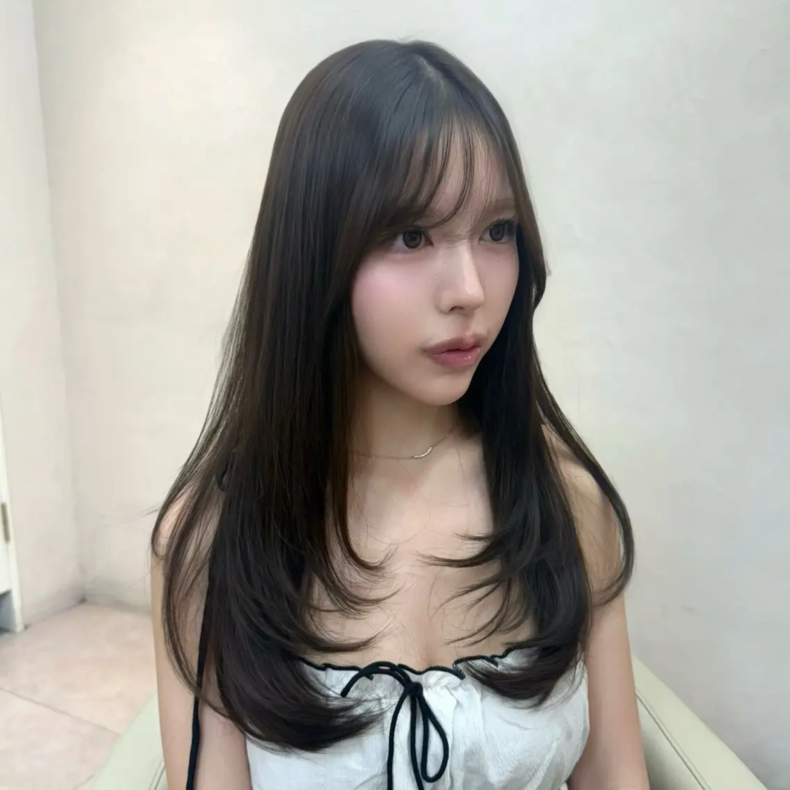 ロング ヘアカラー トリートメント 韓国ヘア 🇰🇷 natsukiのヘアスタイル