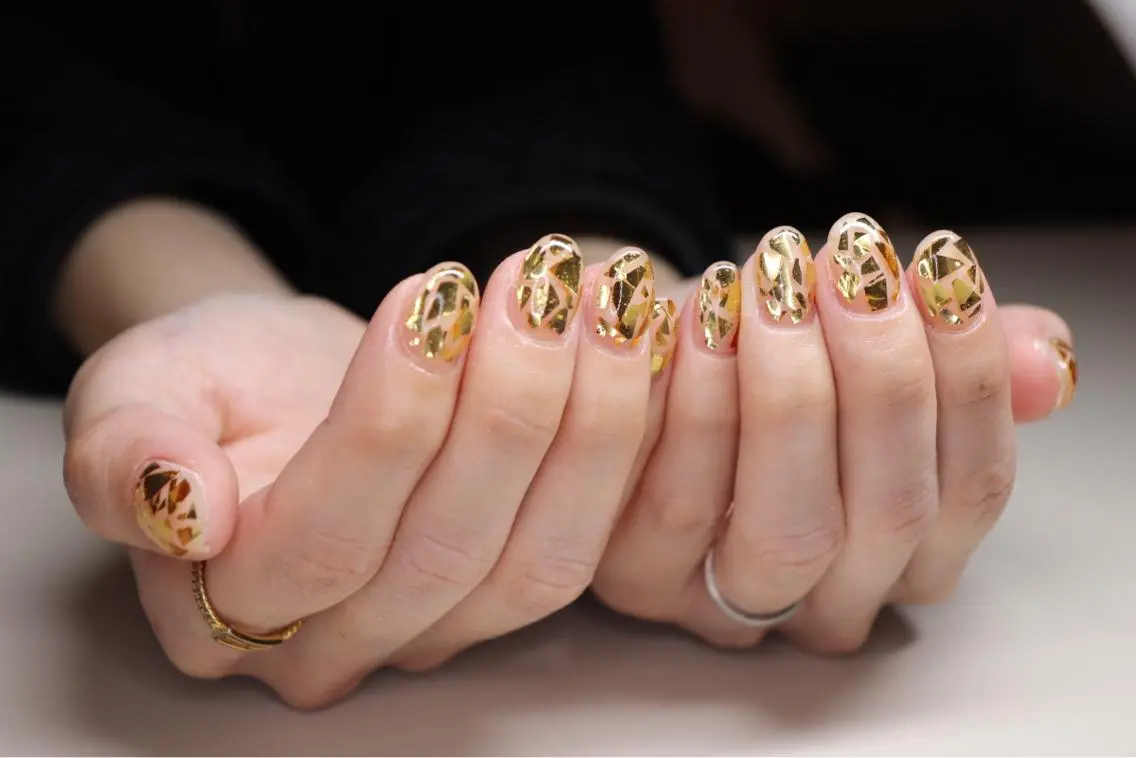 ネイル クリアネイル ゴールド シルバー my.S nailsalonのネイルデザイン