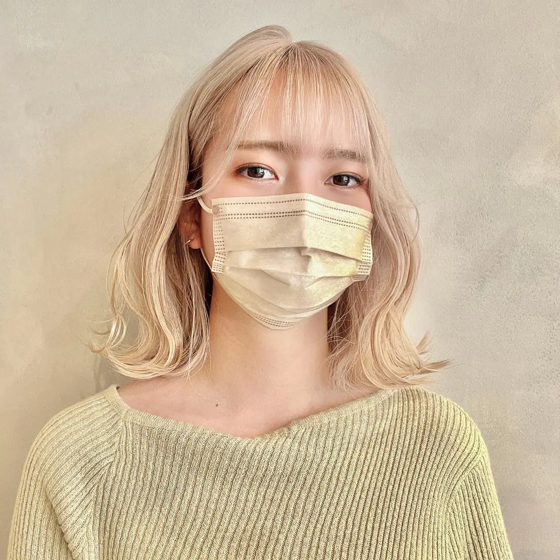 ミディアム カラー 髪質改善⌇﻿透明感 カラー⌇﻿川上葵のヘアスタイル