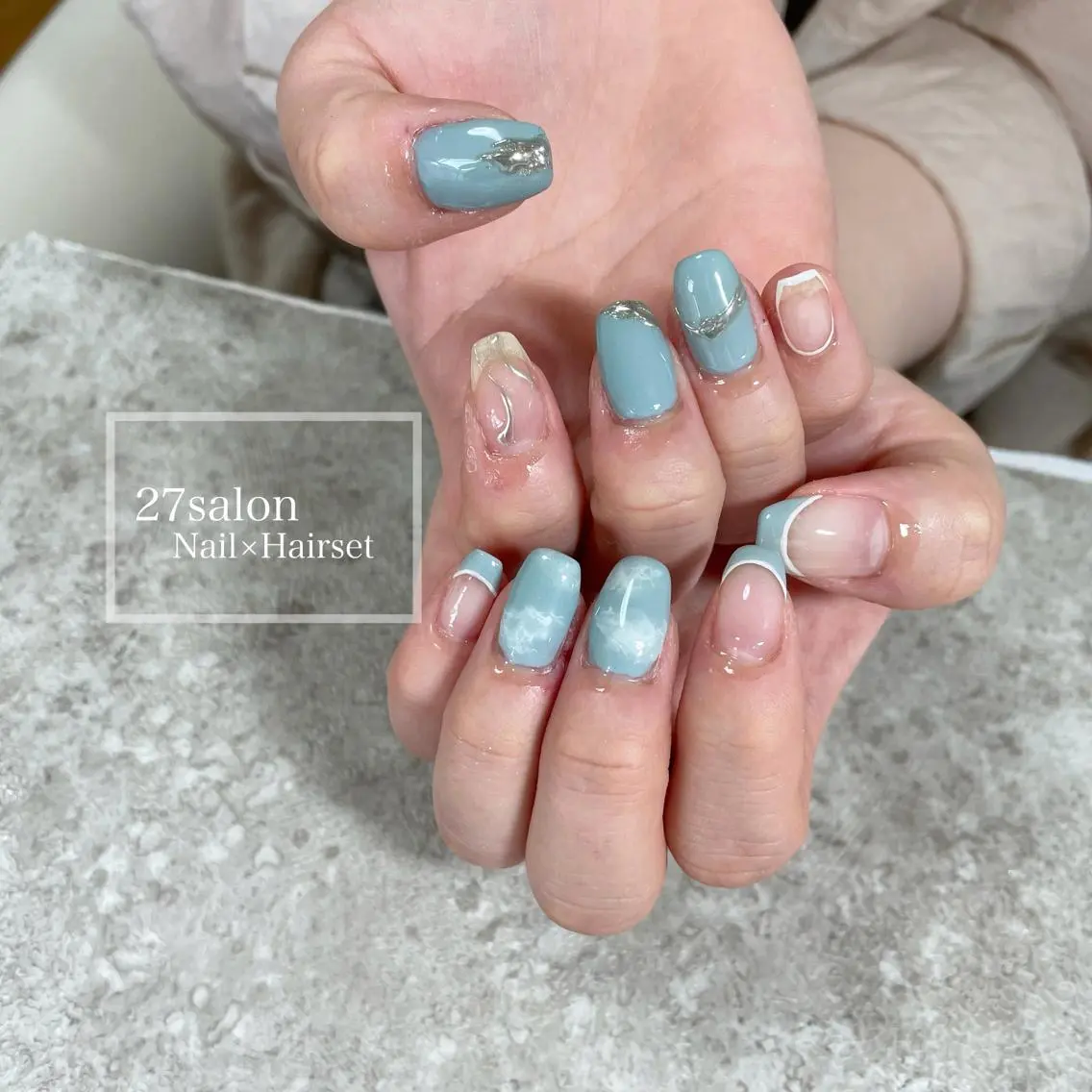 ネイル ミラーネイル 27salon yuinaのネイルデザイン