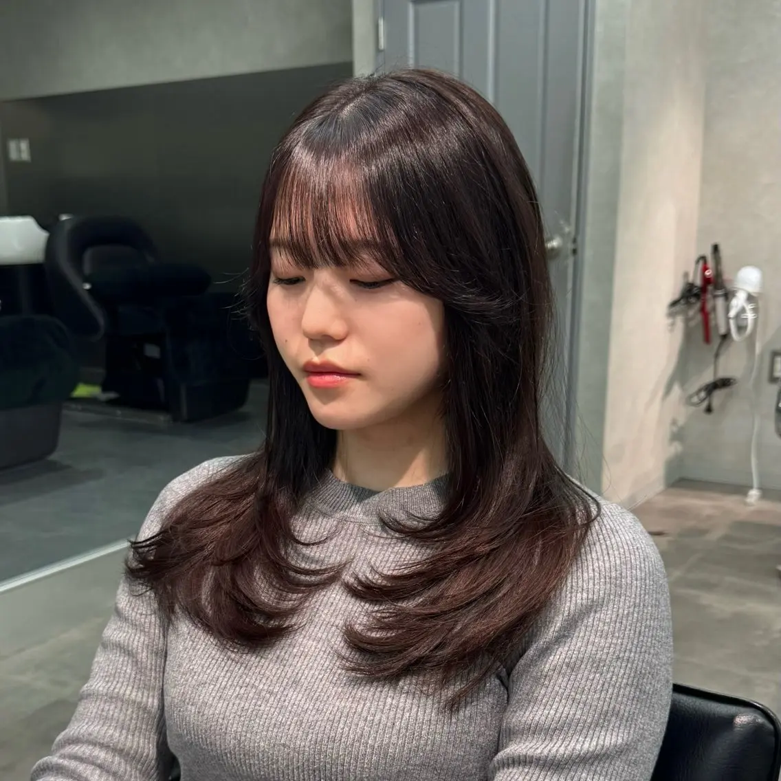 ロング カット ヘアカラー 韓国特化🇰🇷千葉 /レイヤーカット竜生のヘアスタイル