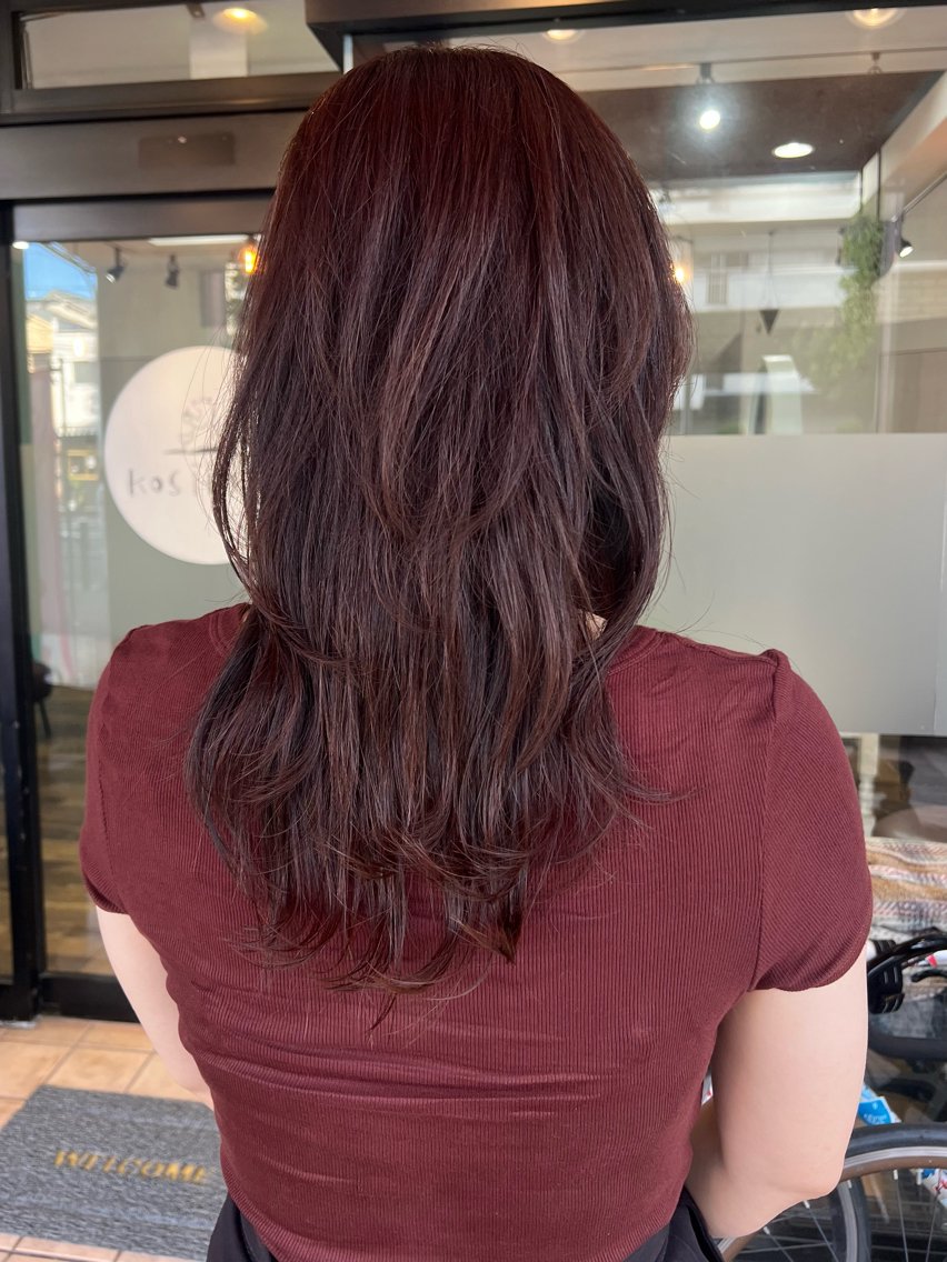 ロング カラー レイヤーカット 似合わせカット カット ヘアカラー HONOKA ボブ得意/尼崎のヘアスタイル