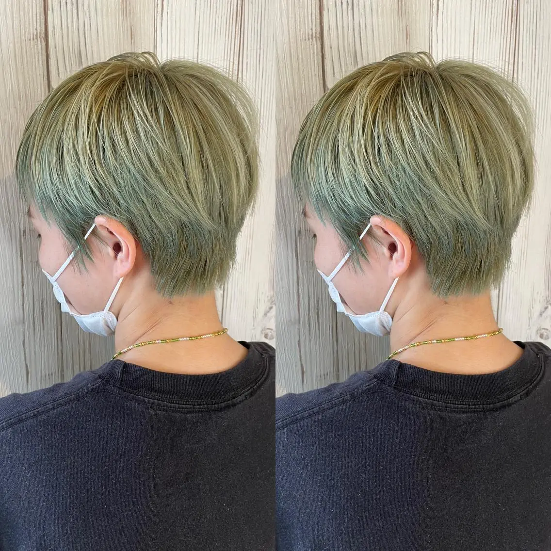 ショート カラー ブリーチ ヘアカラー ヘアサロンオスカー 岸和田蛸地蔵店のヘアスタイル