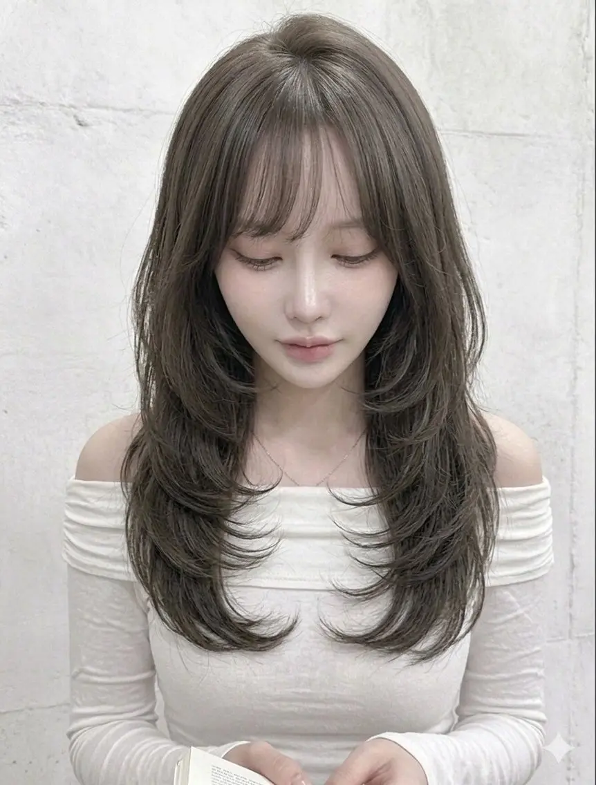 ロング カラー カット ヘアカラー 縮毛矯正 小澤 一稀のヘアスタイル