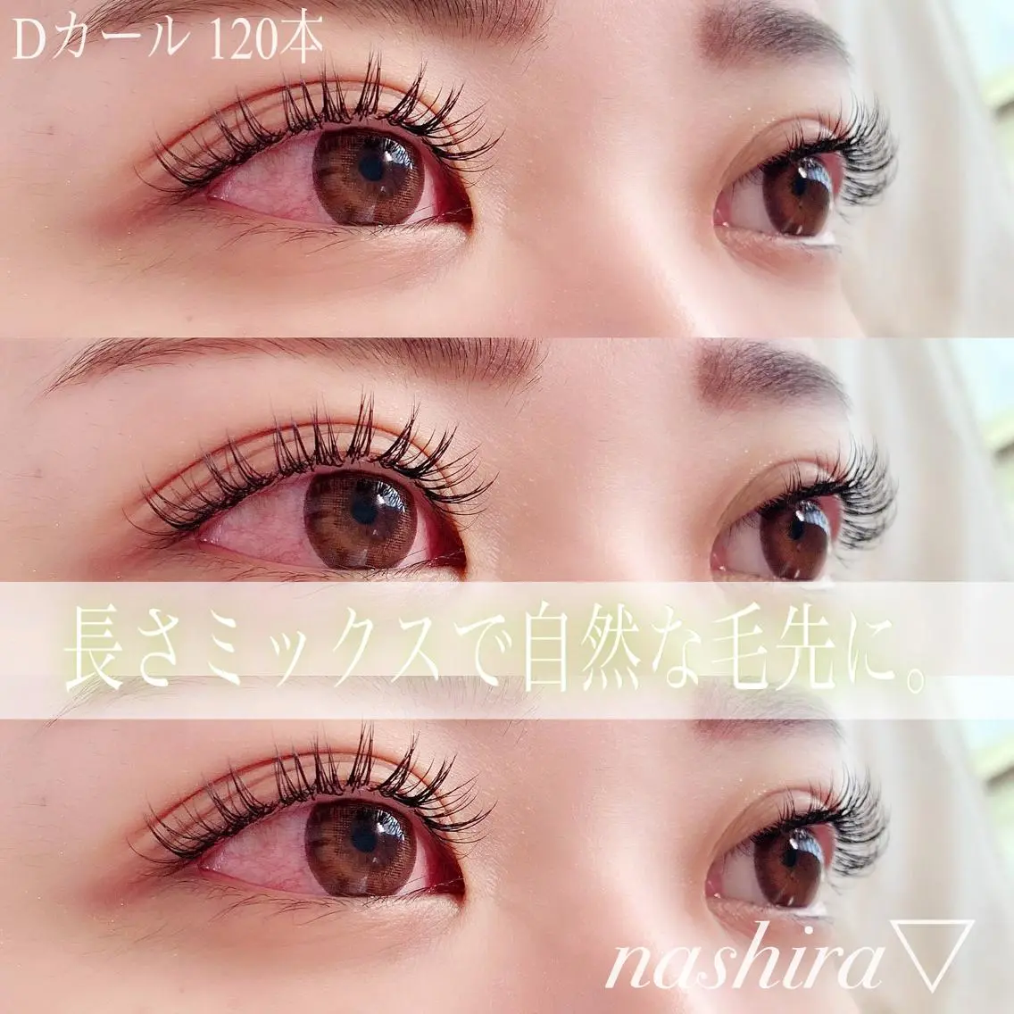 マツエク・マツパ Dカール ナチュラル nashira恵比寿 まつ毛&眉毛サロンのマツエク・マツパデザイン